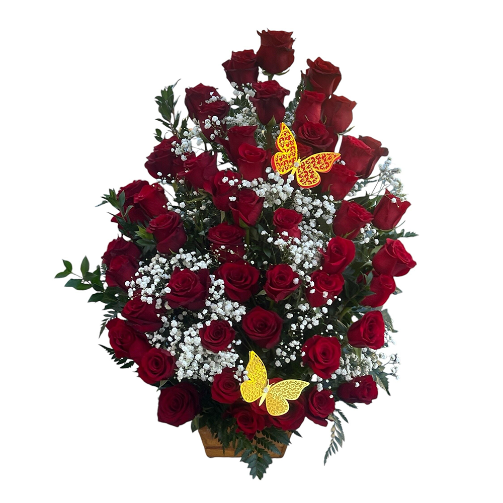 🌹 Arreglo Floral de Rosas Rojas 🌹